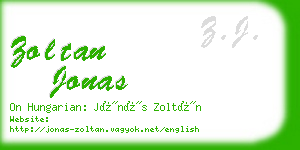 zoltan jonas business card