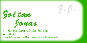 zoltan jonas business card